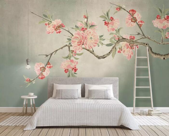 3D Flower Bird WG15 Wall Murals Wallpaper AJ Wallpaper 2