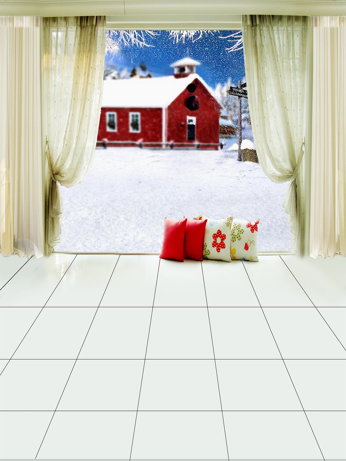 Snowcapped Town Wallpaper AJ Wallpaper