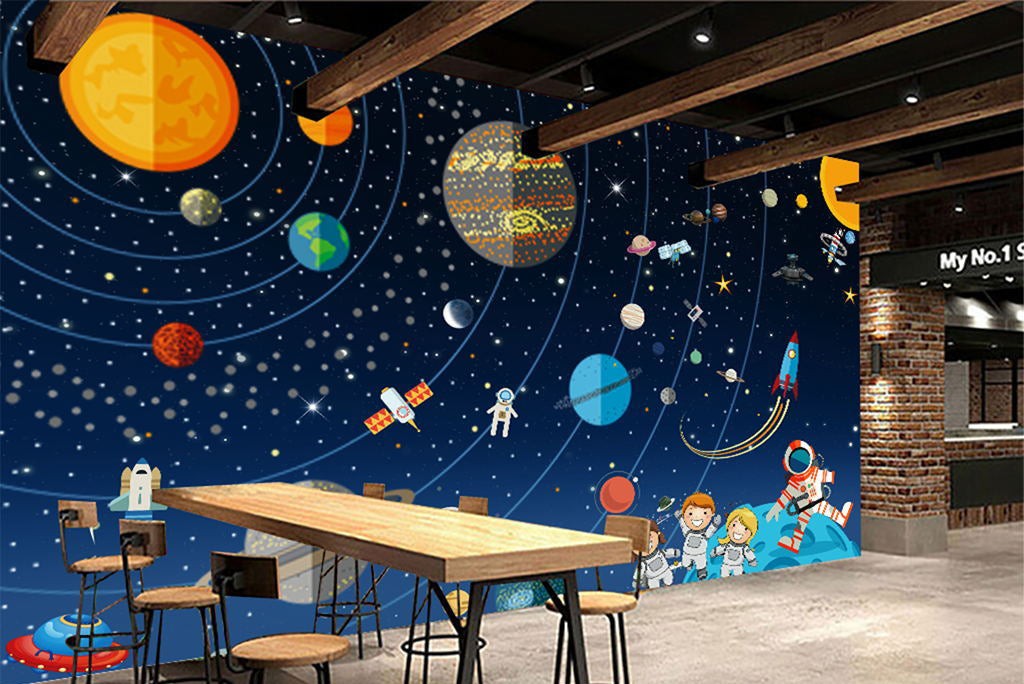 3D Color Planet WC070 Wall Murals