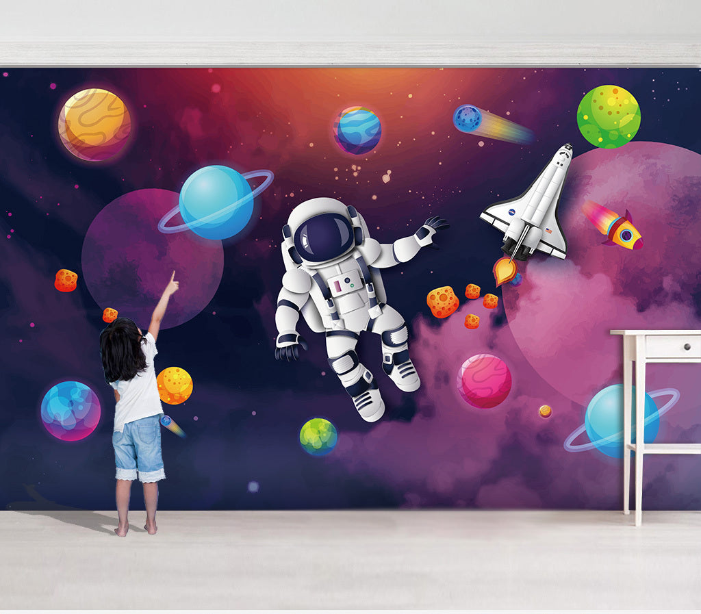 3D Planet Astronaut WC079 Wall Murals
