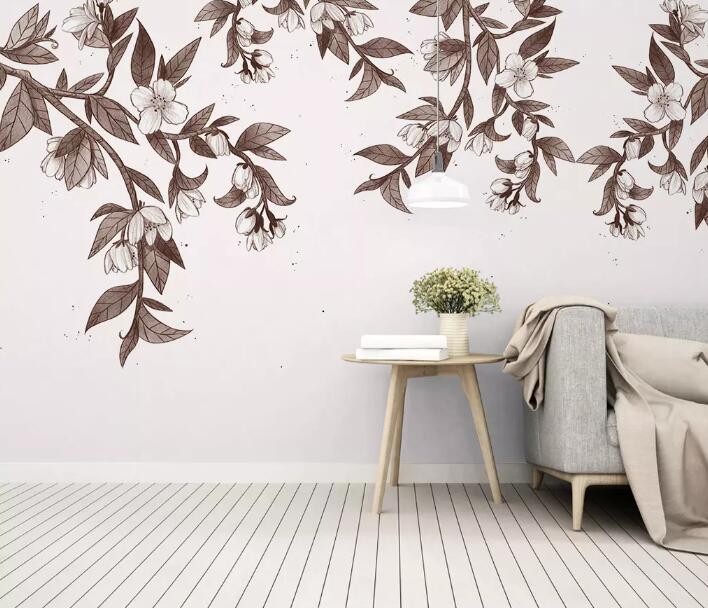 3D Flower Leaves WG89 Wall Murals Wallpaper AJ Wallpaper 2