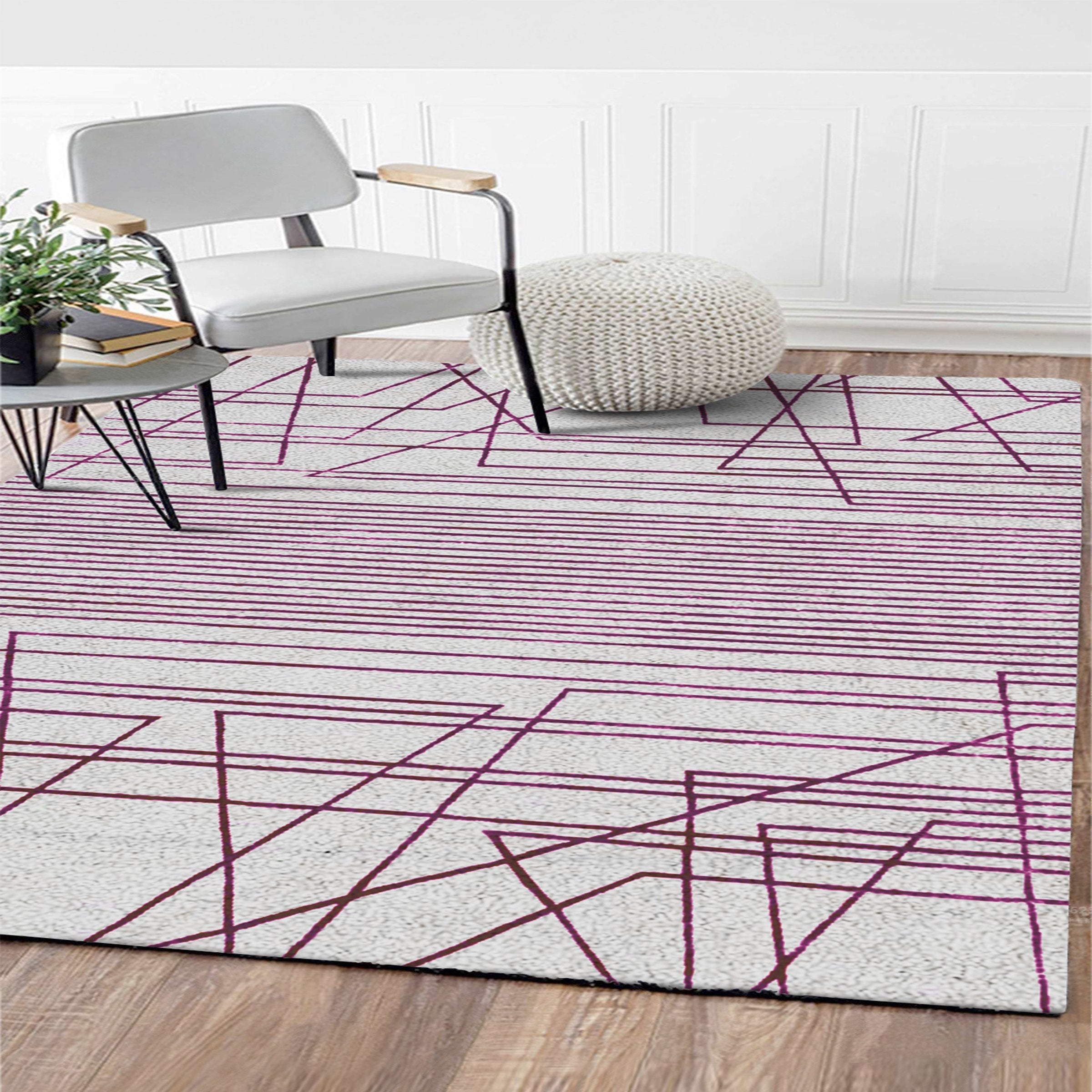 3D Purple Lines WG118 Non Slip Rug Mat Mat AJ Creativity Home