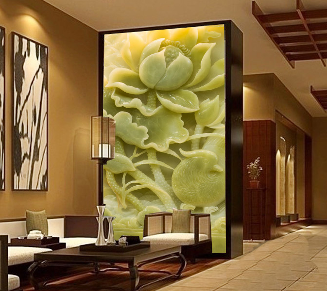 Green Jade Lotus Wallpaper AJ Wallpaper