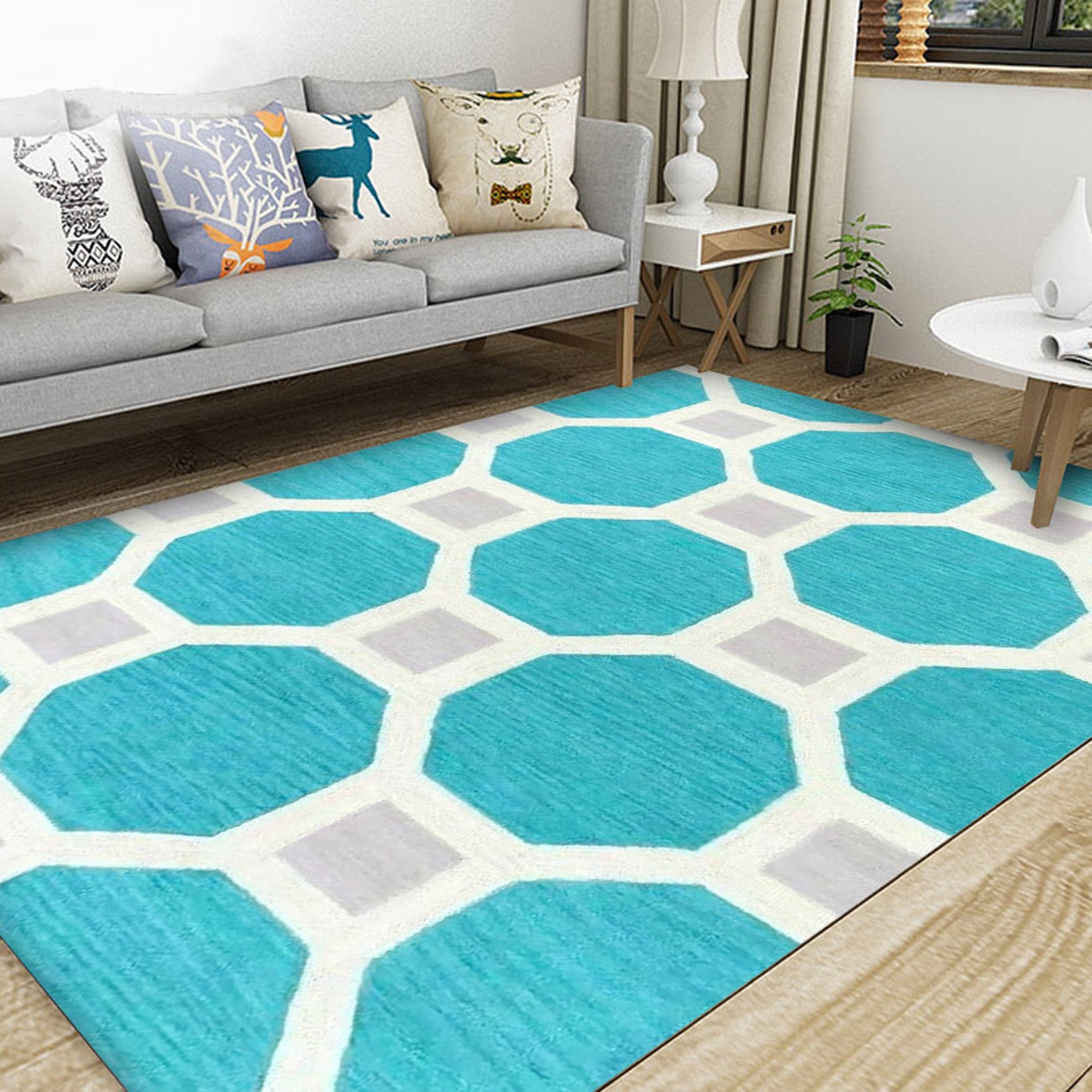 3D Colored Geometric Pattern WG554 Non Slip Rug Mat Mat AJ Creativity Home