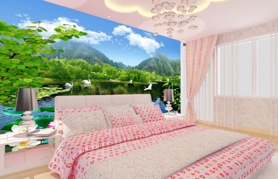 3D Beautiful Landscape painting Wallpaper AJ Wallpaper 1