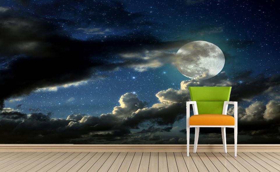 Cloudy Stars Sky Wallpaper AJ Wallpaper