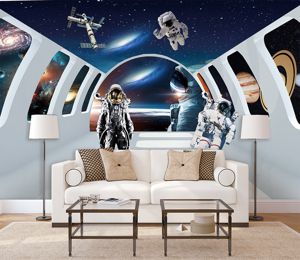 3D Space Astronaut WC068 Wall Murals