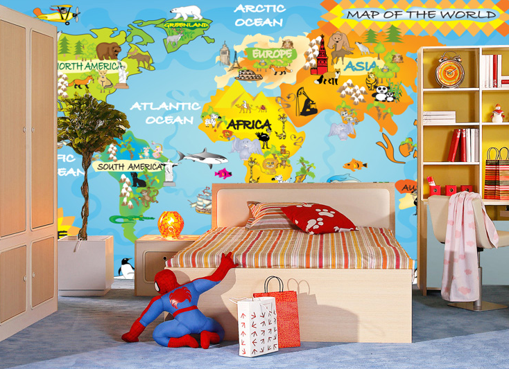 Animals World Map Wallpaper AJ Wallpaper