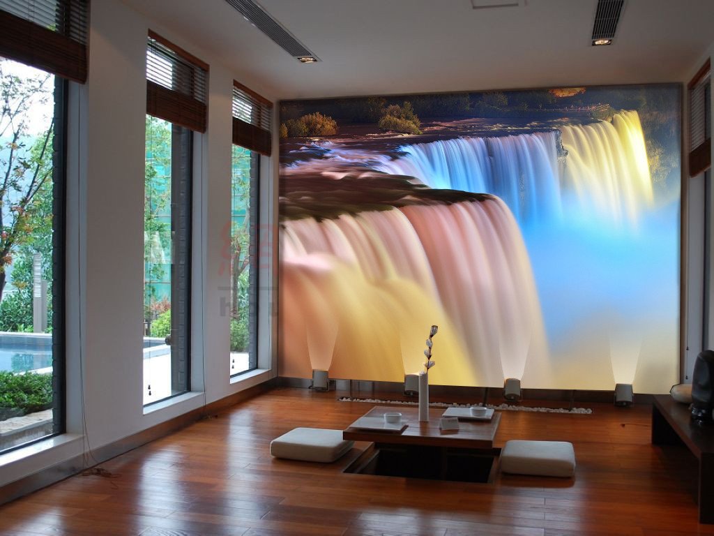 3D Colorful Waterfall 276 Wallpaper AJ Wallpaper