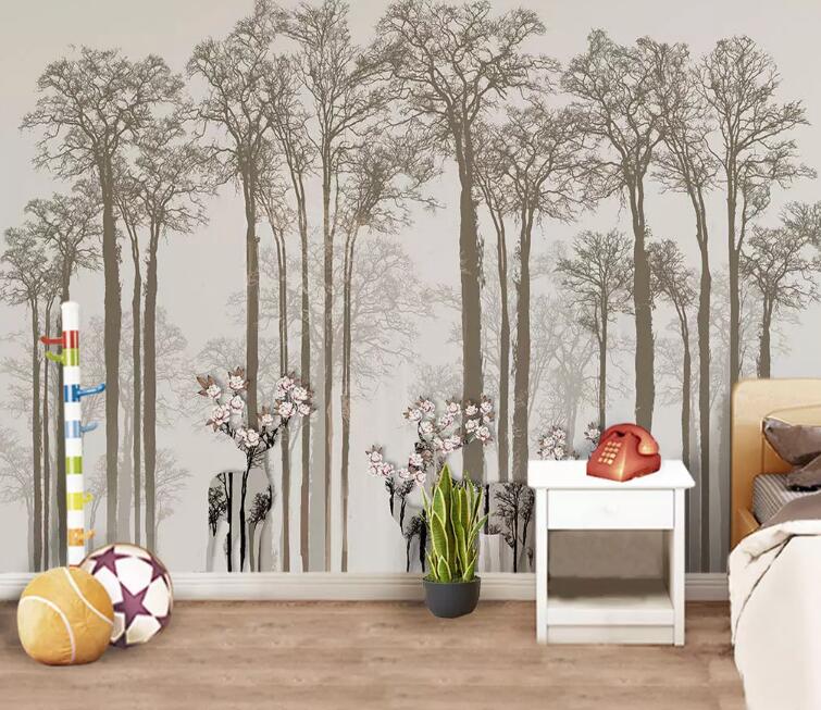 3D Little Deer Woods WG68 Wall Murals Wallpaper AJ Wallpaper 2