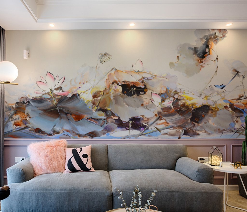 3D Lotus 217 Wall Murals Wallpaper AJ Wallpaper 2