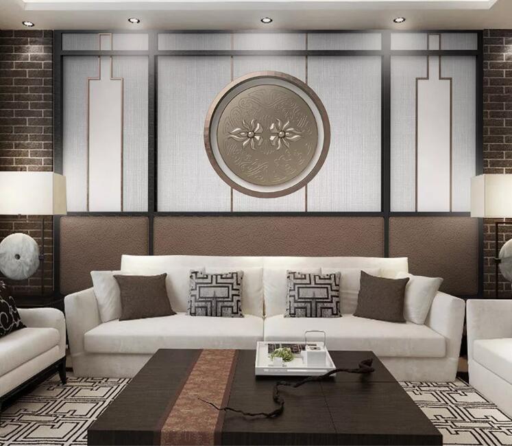 3D Lotus Pattern WC235 Wall Murals