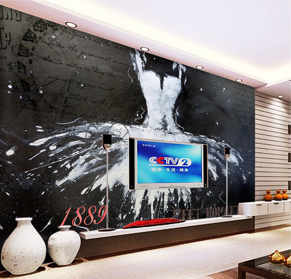 3D Ballet Costume WG177 Wall Murals