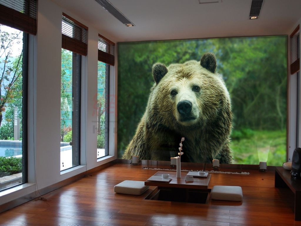 3D Forest Bear 822 Wallpaper AJ Wallpaper