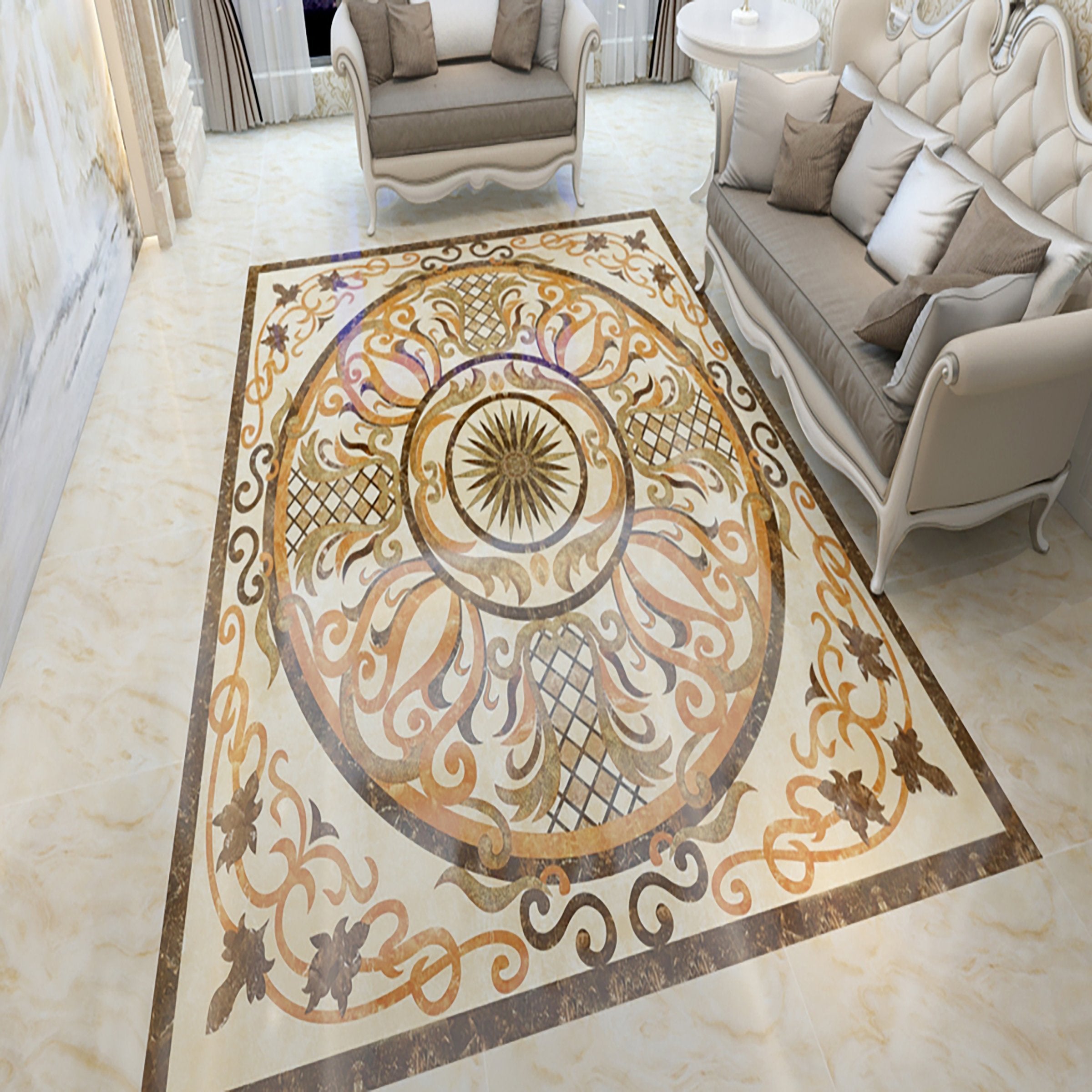 3D Religious Pattern WG180 Floor Mural Wallpaper AJ Wallpaper 2