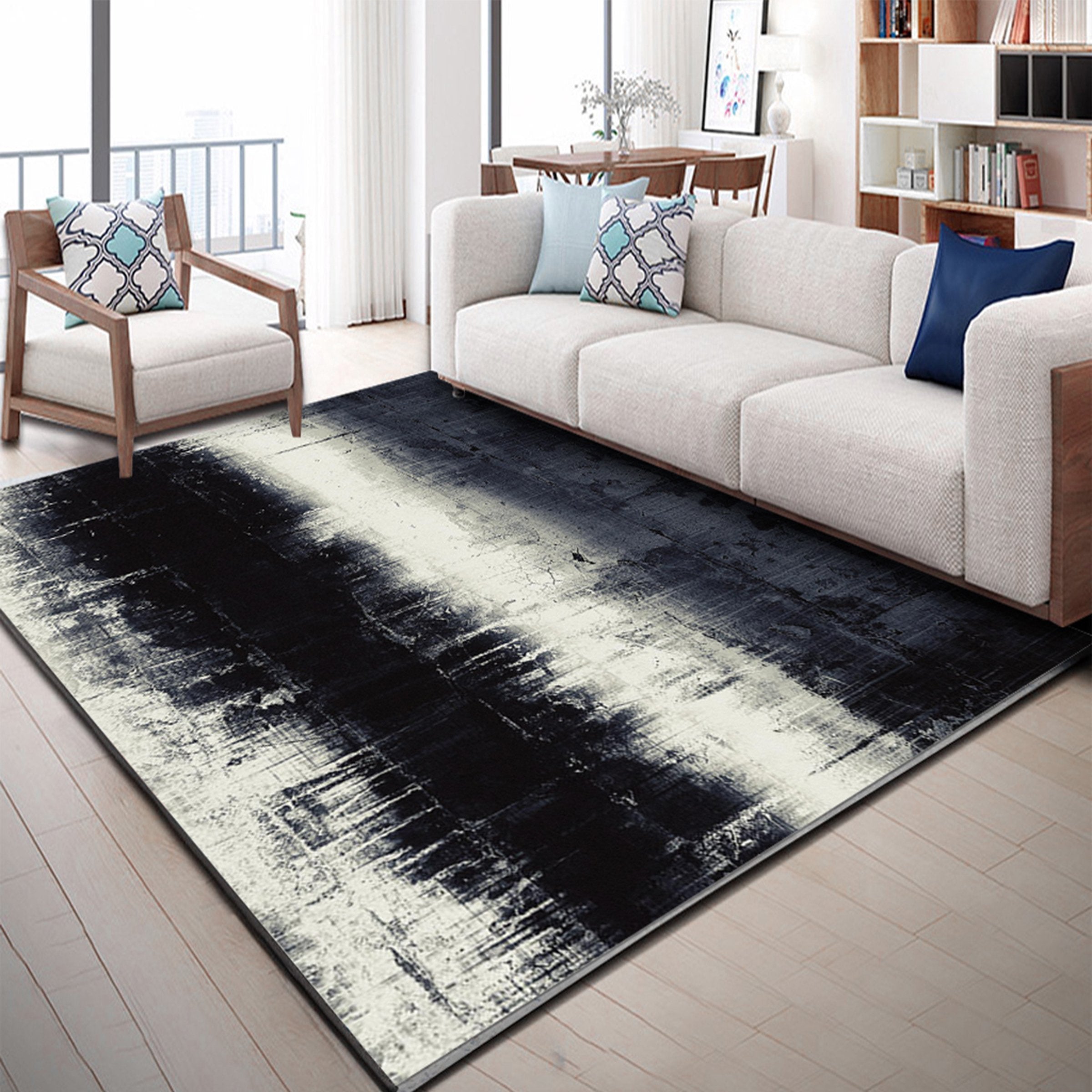 3D Black Inkjet WG179 Non Slip Rug Mat Mat AJ Creativity Home