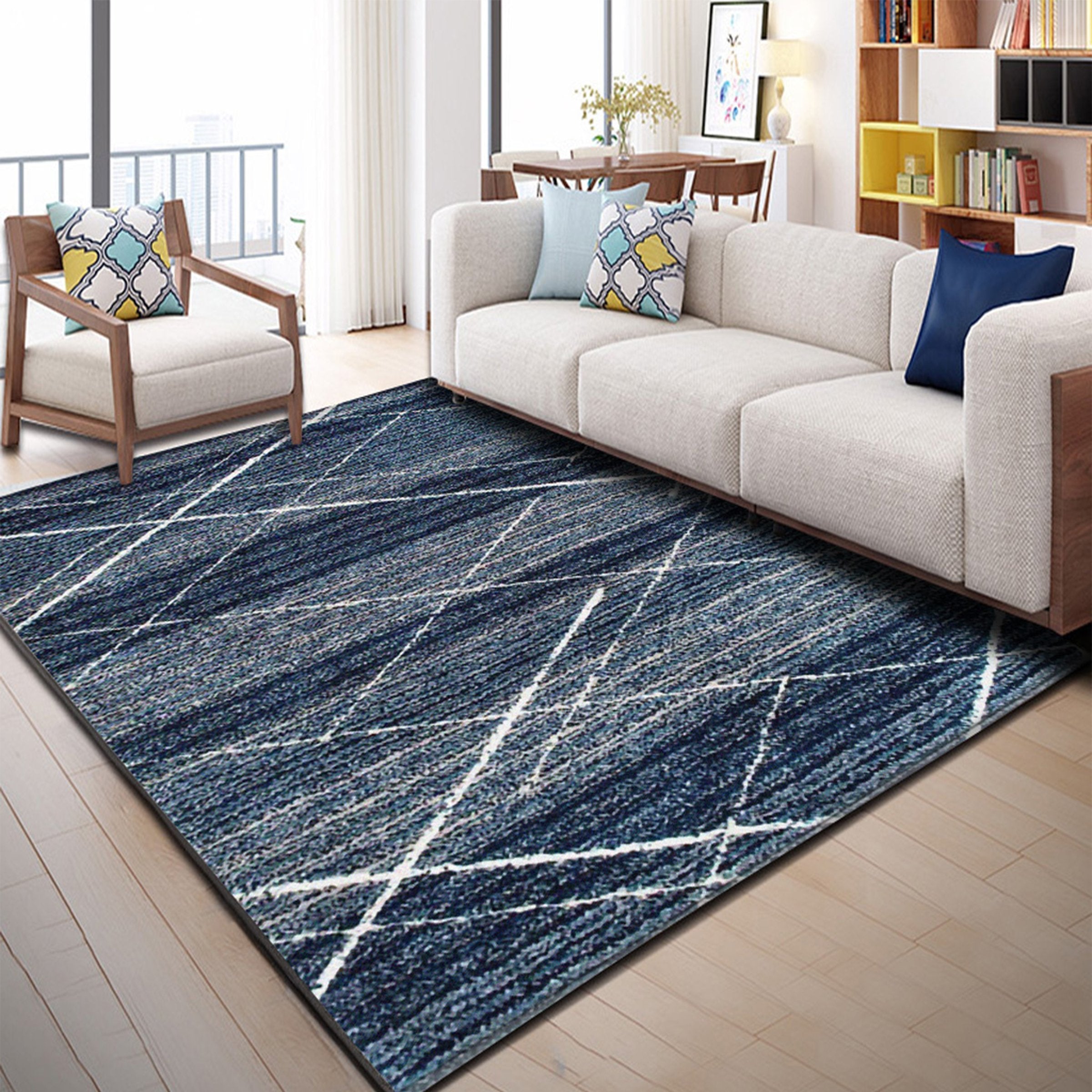 3D Black And White Stripes WG125 Non Slip Rug Mat Mat AJ Creativity Home