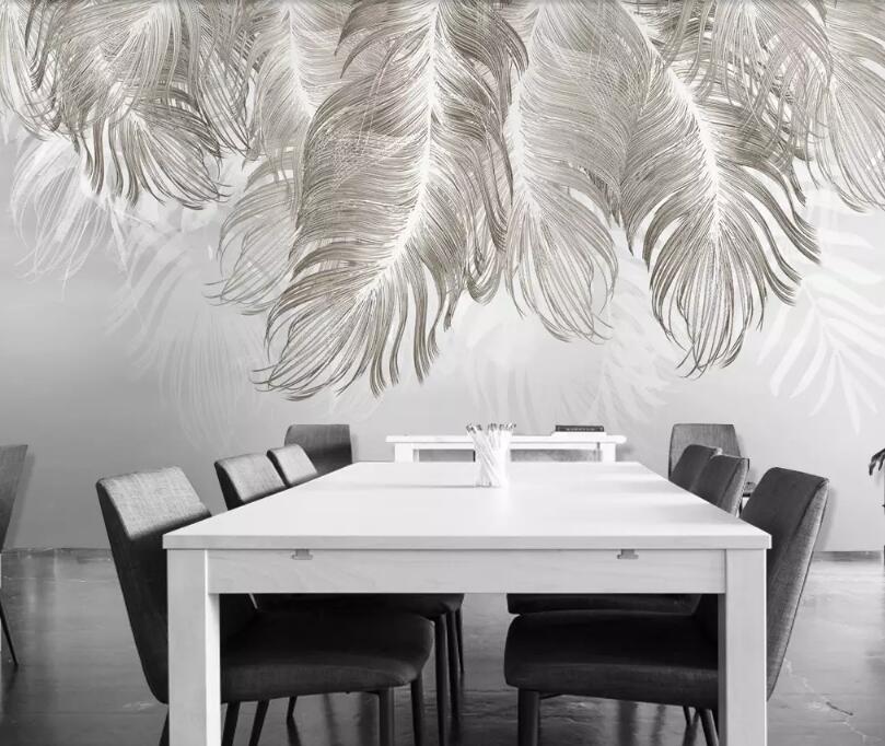 3D Soft Feather WG973 Wall Murals