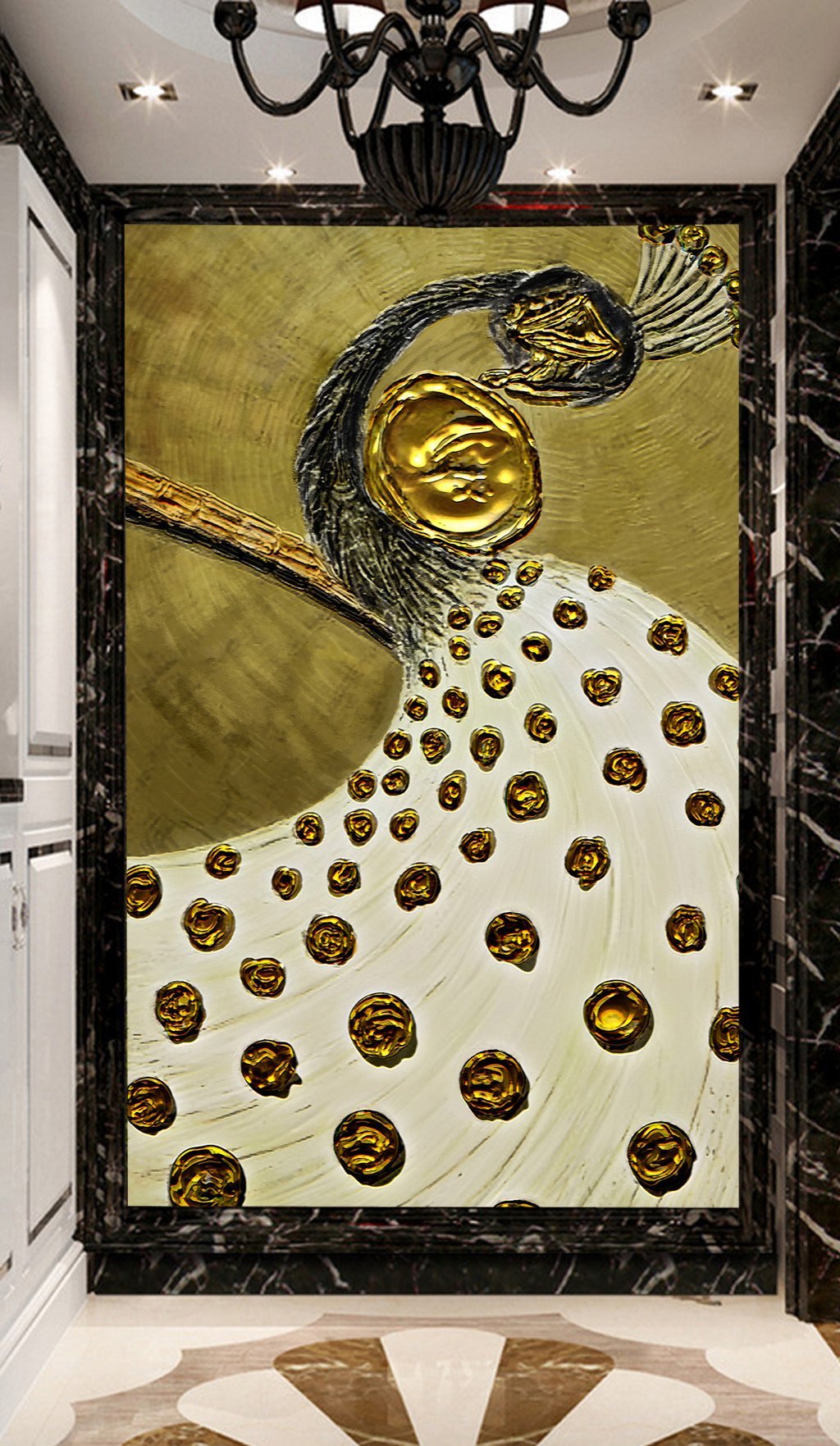 3D Abstract Peacock 670 Wall Murals Wallpaper AJ Wallpaper 2