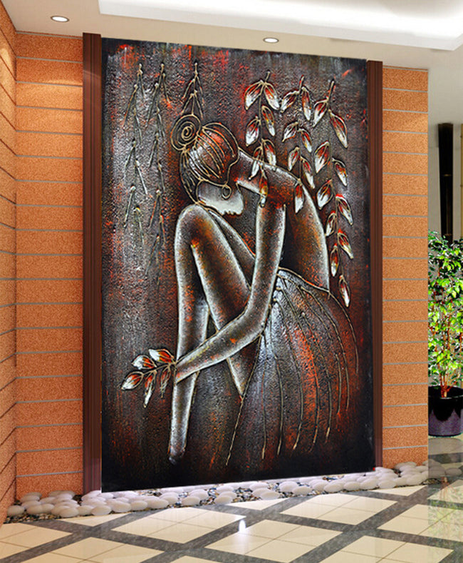 3D Embossed Girl WG140 Wall Murals