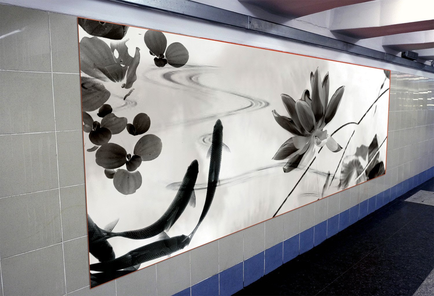 Watercolor Lotus Pond Wallpaper AJ Wallpaper