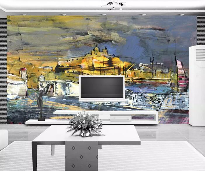 3D Abstract Ship WG997 Wall Murals