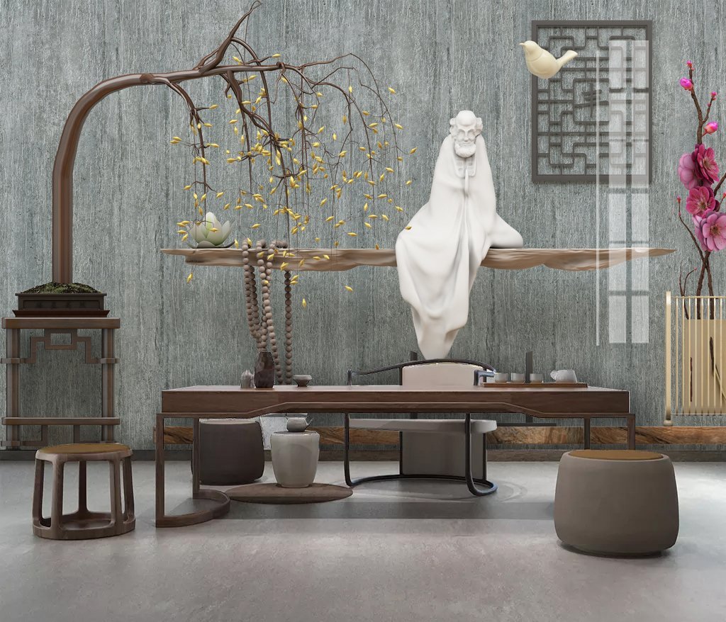 3D Buddha Statue 684 Wall Murals Wallpaper AJ Wallpaper 2