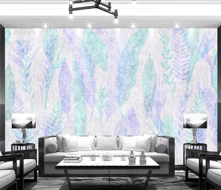 3D Colored Leaves WG15 Wall Murals Wallpaper AJ Wallpaper 2