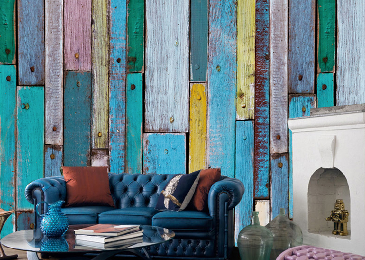 Uneven Color Boards Wallpaper AJ Wallpaper