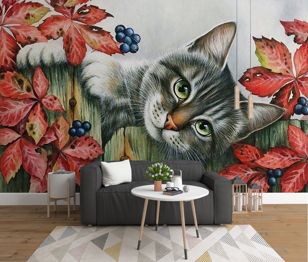 3D kitten 832 Wall Murals Wallpaper AJ Wallpaper 2