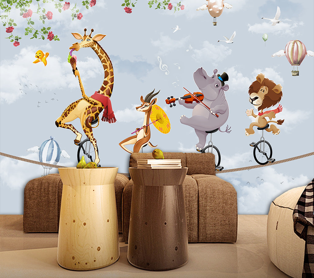3D Cute Animal WC037 Wall Murals