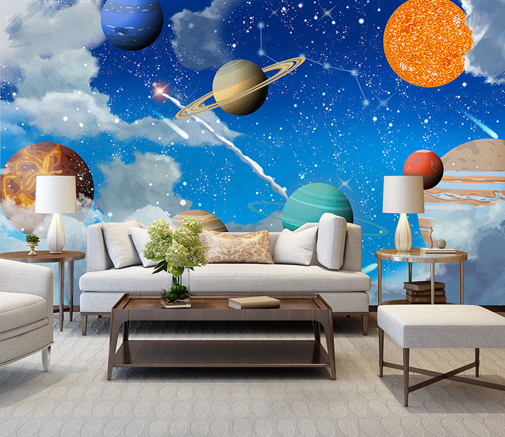 3D Color Planet WC063 Wall Murals