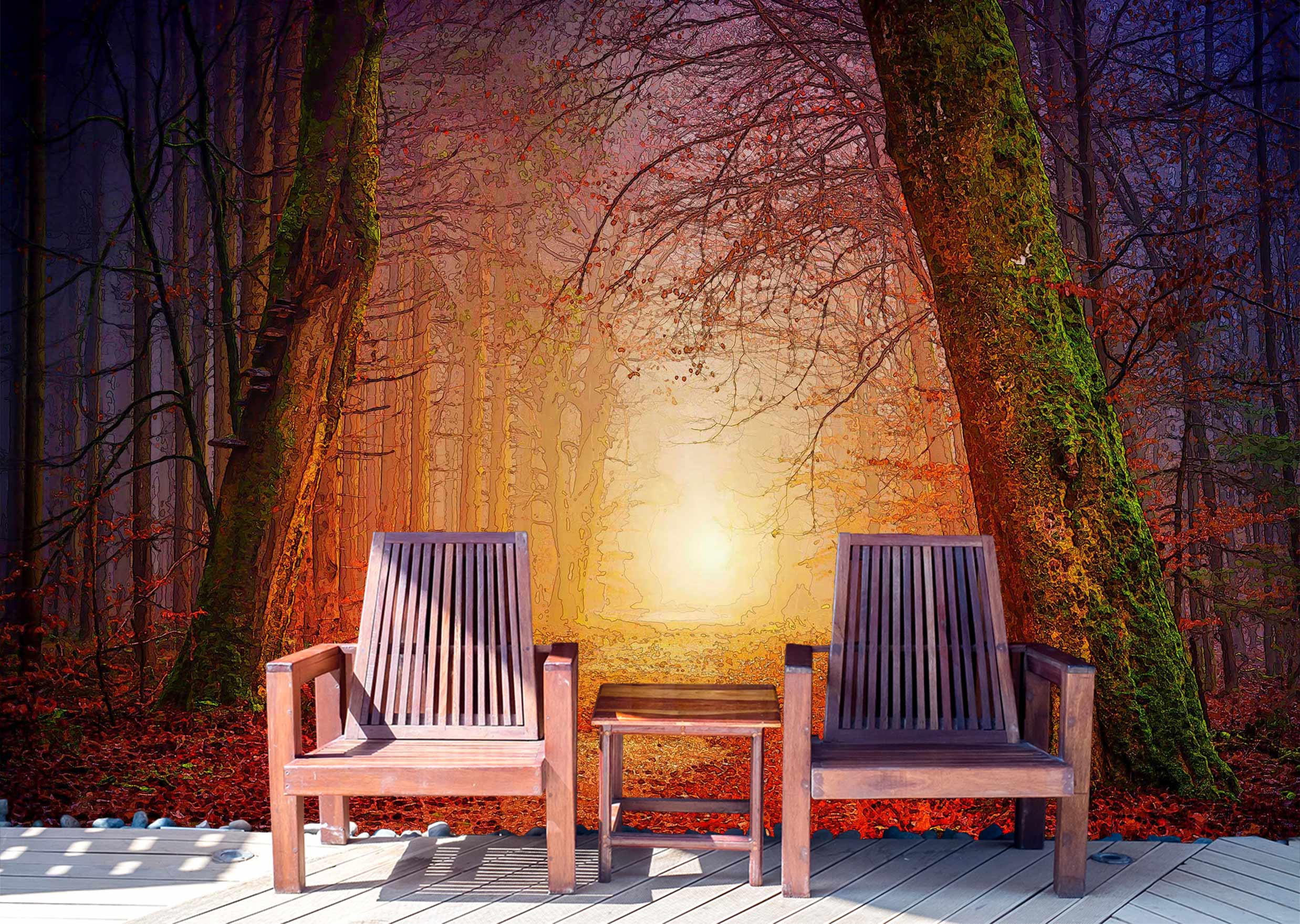 3D Tree Channel 10867 Alius Herb Wall Mural Wall Murals