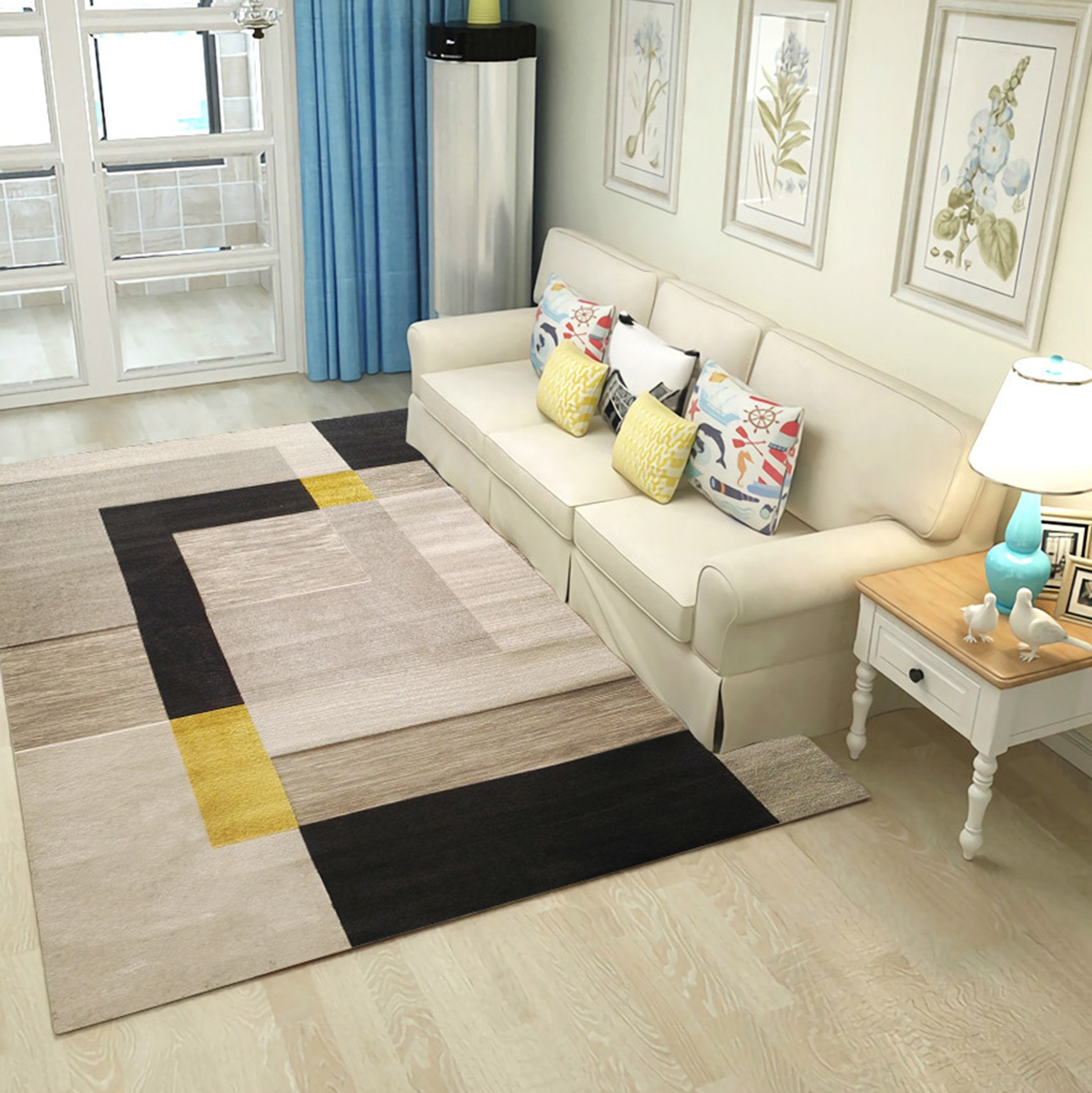 3D Color Geometryr WG026 Non Slip Rug Mat Mat AJ Creativity Home