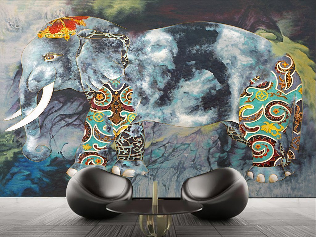3D Elephant 362 Wall Murals Wallpaper AJ Wallpaper 2
