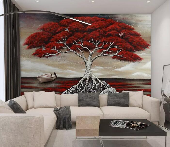 3D Red Woods WG64 Wall Murals Wallpaper AJ Wallpaper 2