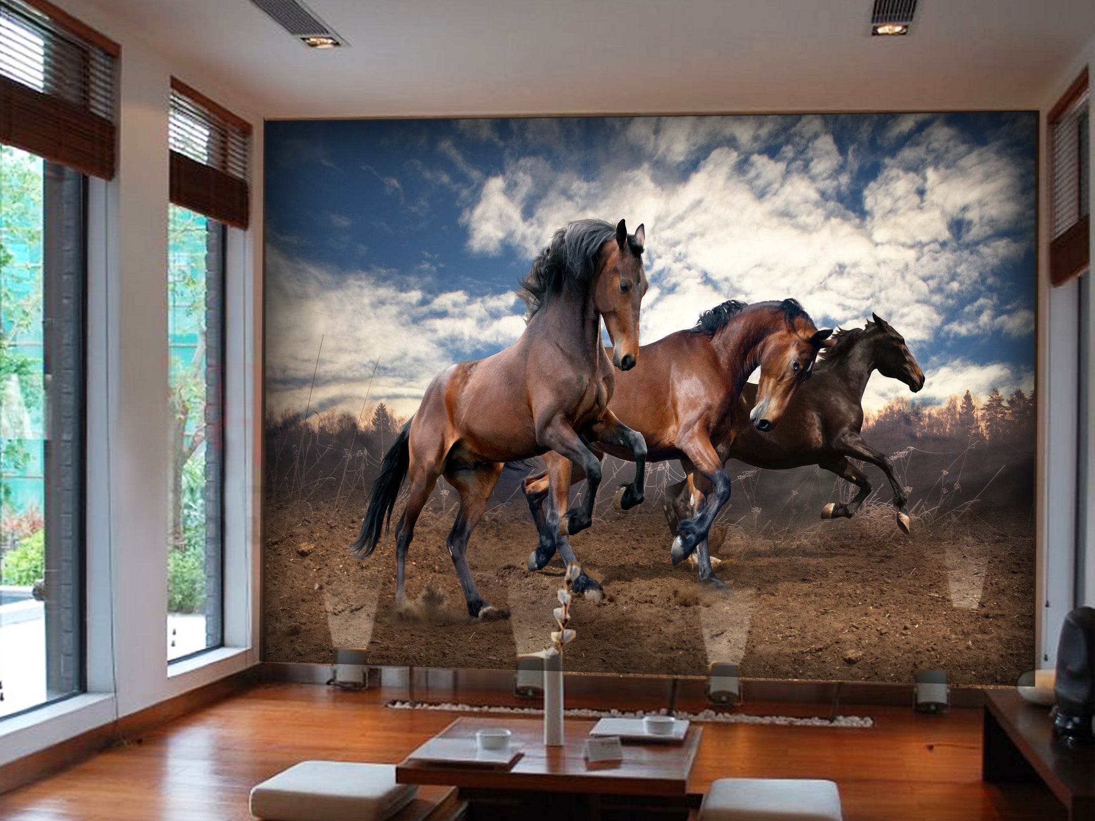 3D Prairie Horse 1065 Wall Murals
