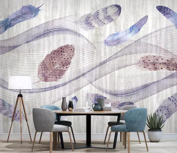 3D Colored Feather WG52 Wall Murals Wallpaper AJ Wallpaper 2