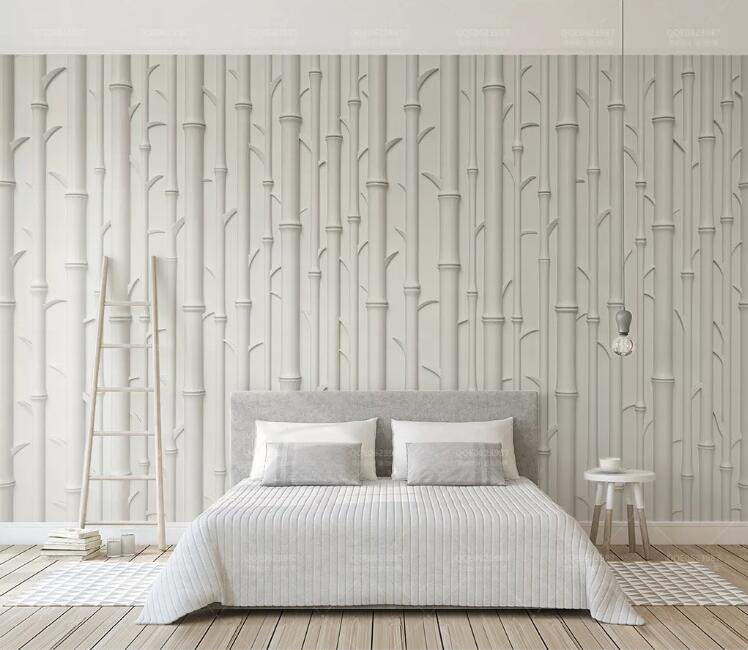 3D White Trunk WC221 Wall Murals