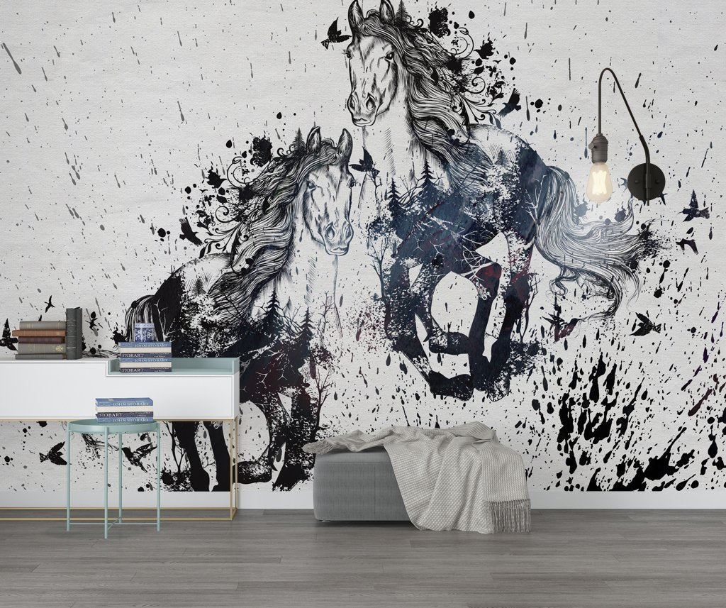 3D Art Horse 315 Wall Murals Wallpaper AJ Wallpaper 2