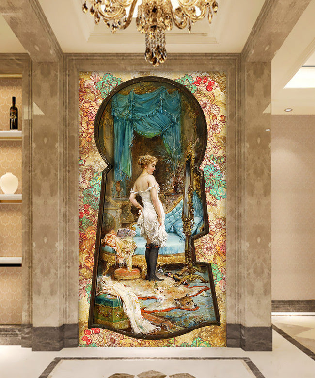 3D Princess Wedding Dress WG055 Wall Murals