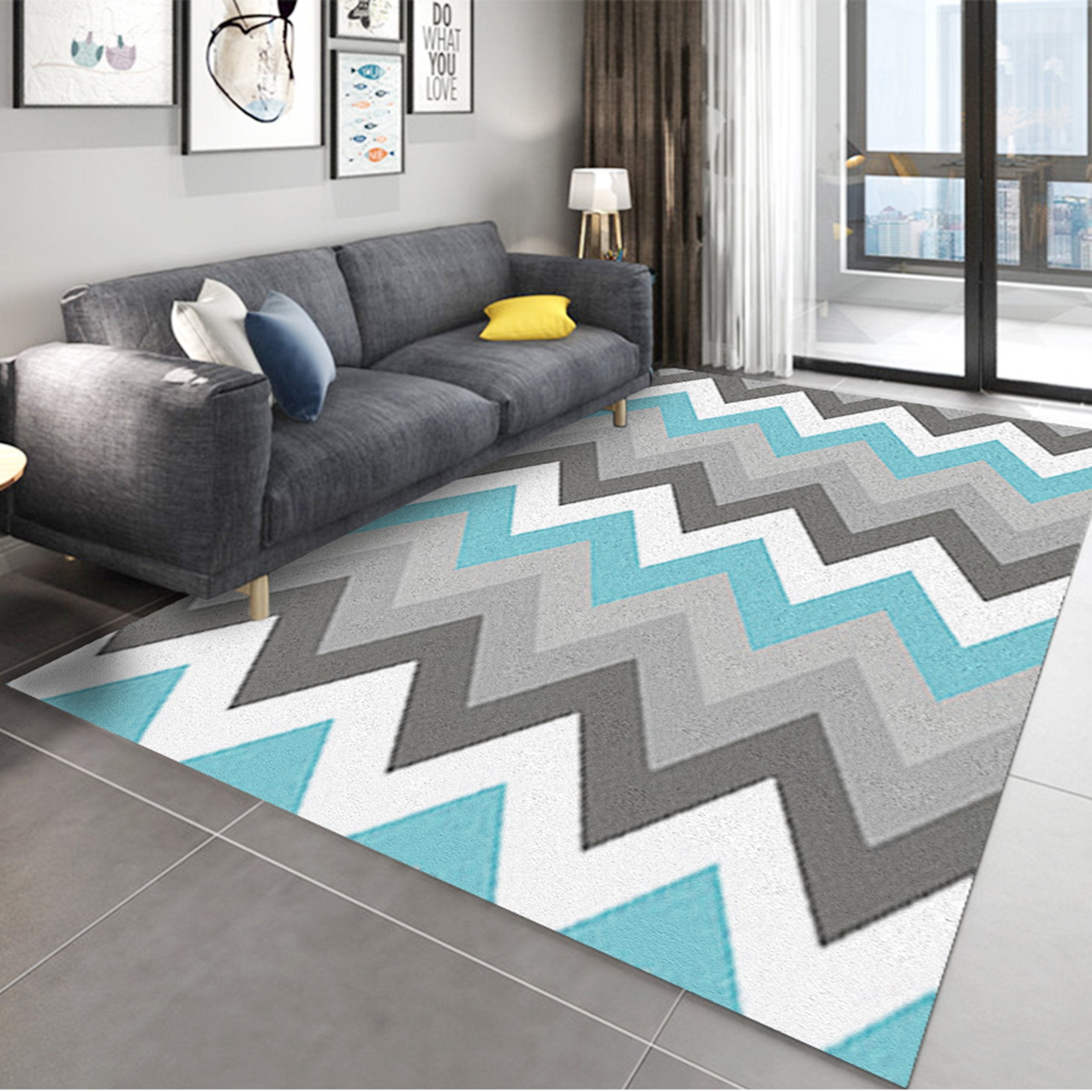 3D Color Stripe WG281 Non Slip Rug Mat Mat AJ Creativity Home