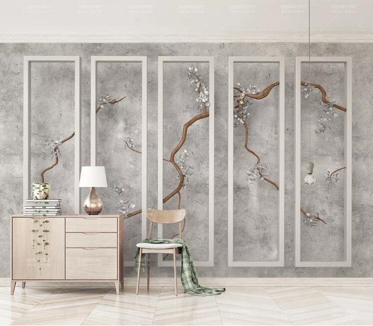3D Branch Flower WC261 Wall Murals