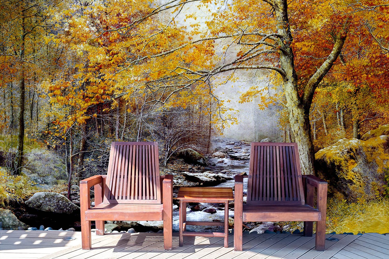 Forest Stony Stream Wallpaper AJ Wallpaper