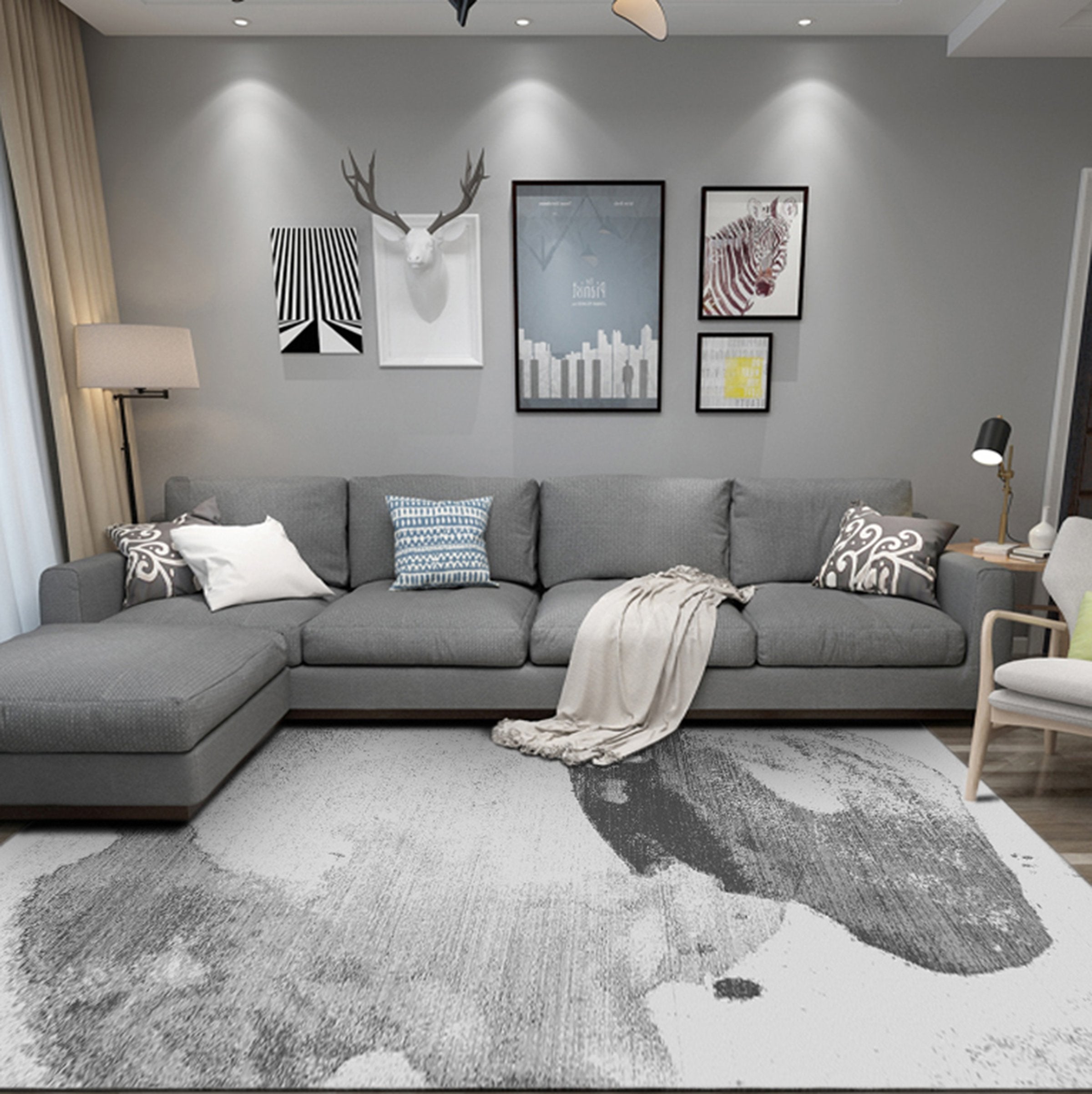 3D Black Pattern WG240 Non Slip Rug Mat Mat AJ Creativity Home