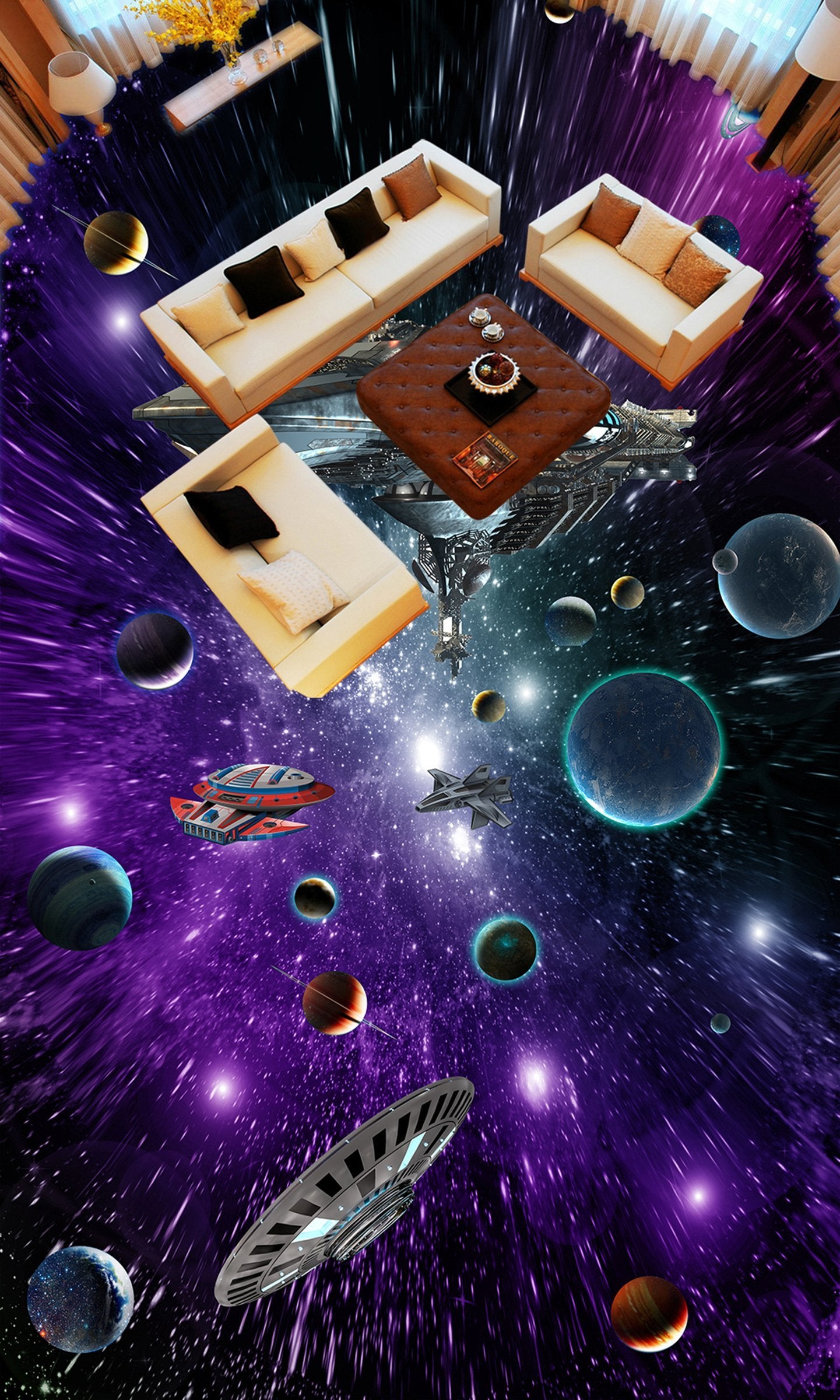 3D Starry Sky WG480 Floor Mural Wallpaper AJ Wallpaper 2