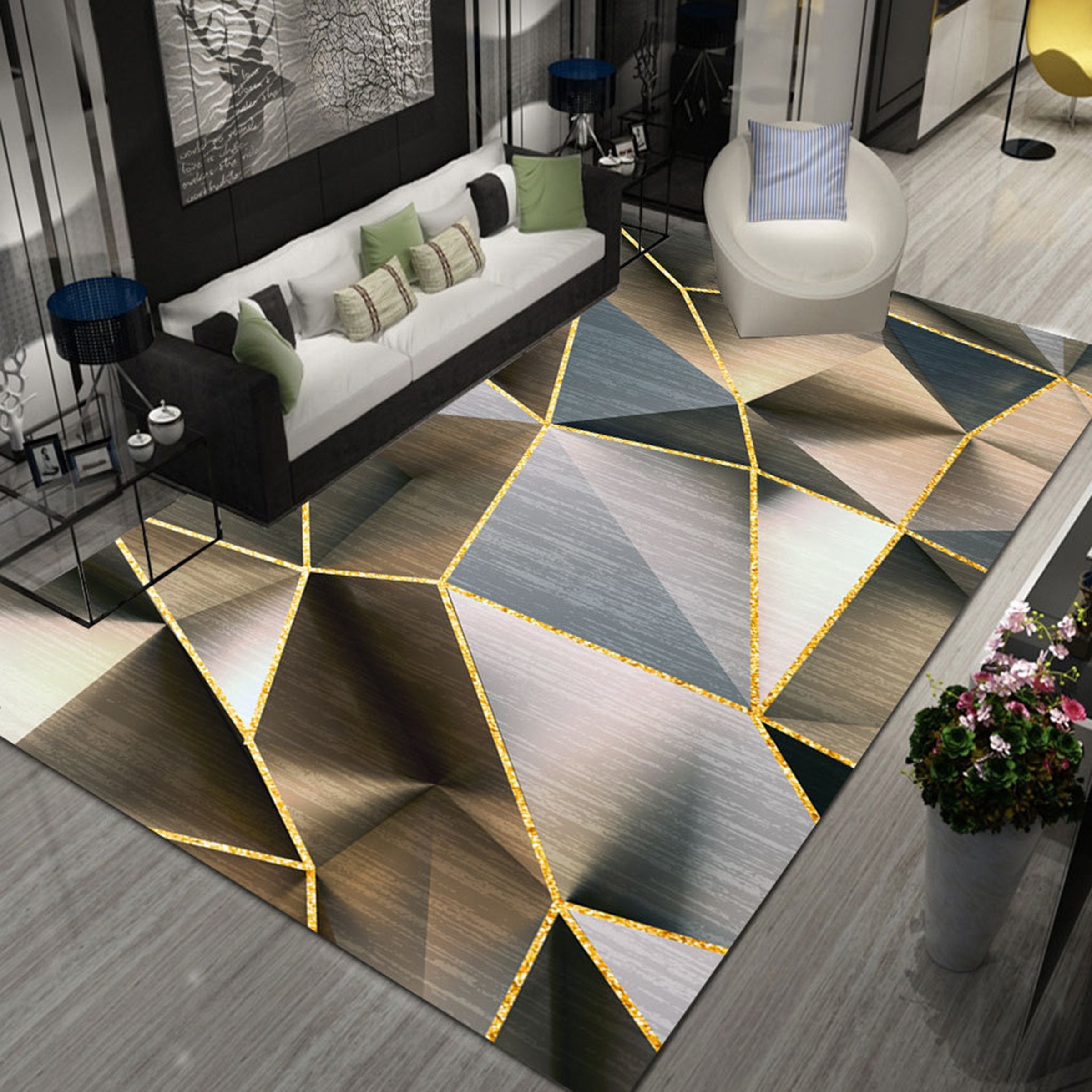 3D Colored Diamond WG569 Non Slip Rug Mat Mat AJ Creativity Home