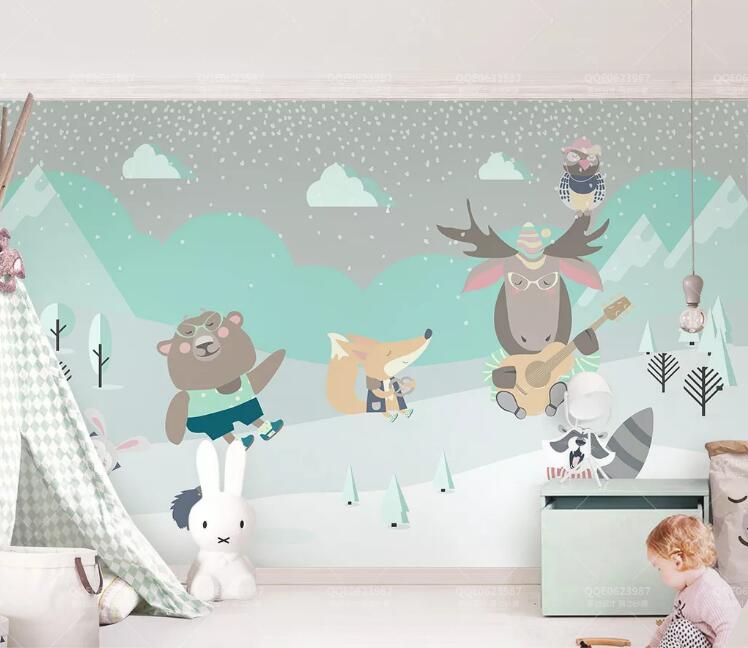 3D Zoo Ground WC138 Wall Murals
