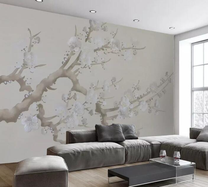 3D Branch Flower 037 Wall Murals Wallpaper AJ Wallpaper 2