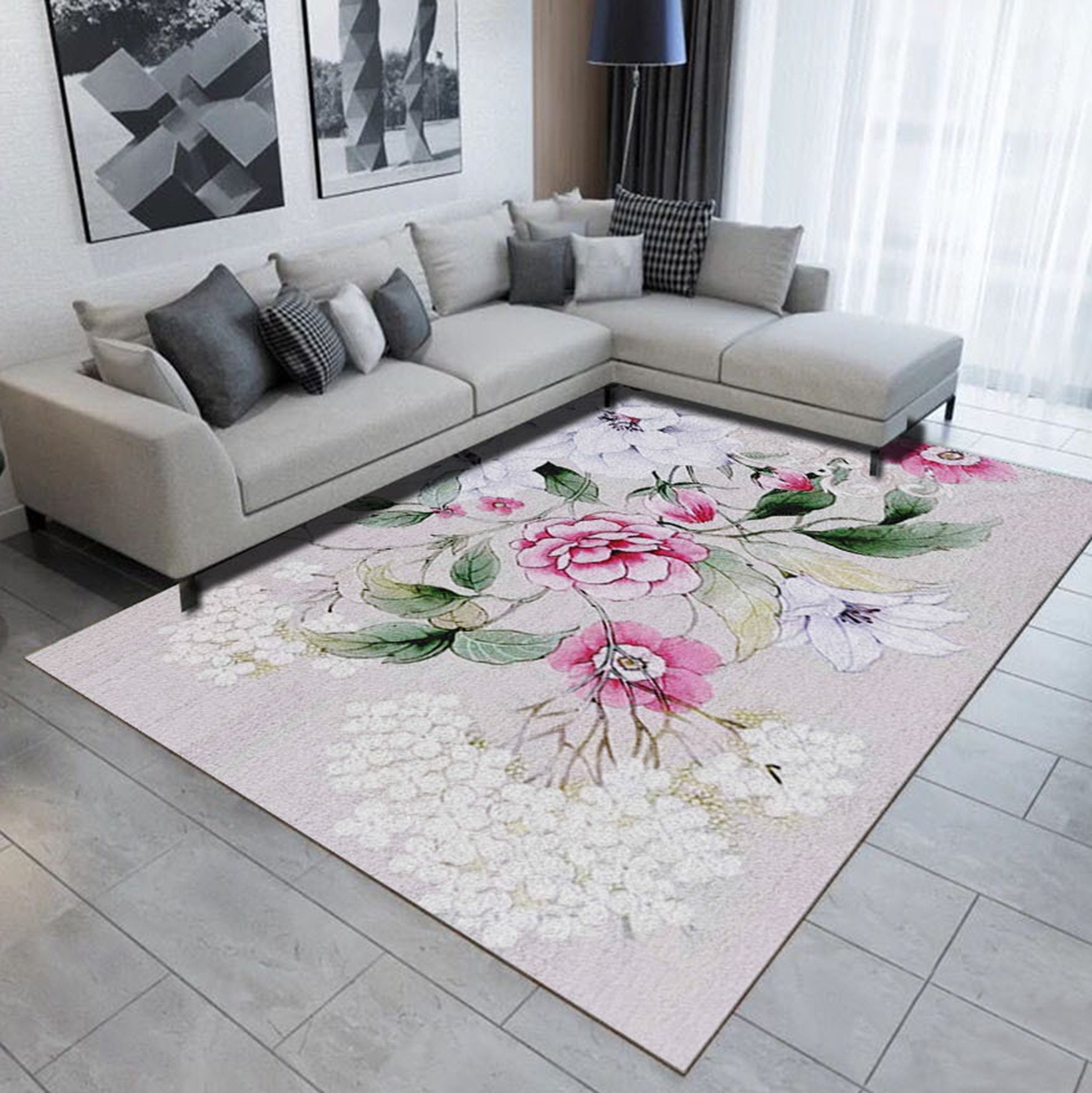 3D Pretty Flowers WG500 Non Slip Rug Mat Mat AJ Creativity Home